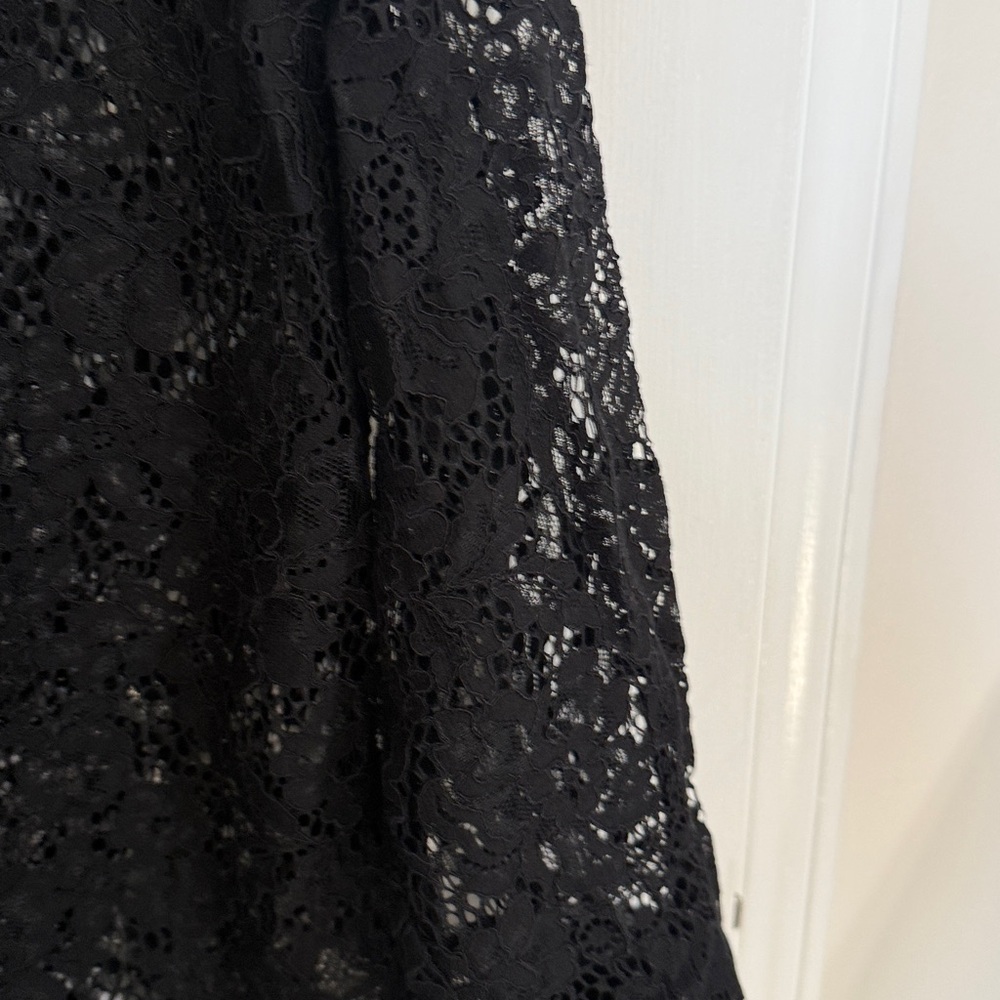 Black Lace Button-Front Jacket NWT - image 3